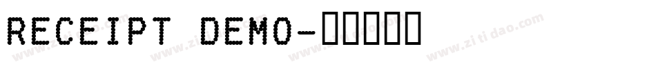 Receipt Demo字体转换
